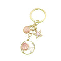 Antique Silver Seahorse Shell Starfish Keychain Car Bag Charm view 5