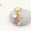 Enamel Cherry Blossom Butterfly Keychain Bag Charm Gift view 3