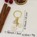 Metal Daisy Flower Keychain Cute Cartoon Bag Charm Gift view 2
