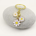 Metal Daisy Flower Keychain Cute Cartoon Bag Charm Gift view 3