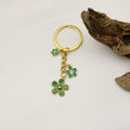 Zinc Alloy Blue Enamel Flower Keychain For Bag Charm Gift view 4