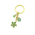 Zinc Alloy Blue Enamel Flower Keychain For Bag Charm Gift view 5
