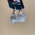 Copper Hollow Flower Petal Heart Pendant Drop Earrings Minimalist Chic Fashion Jewelry view 2