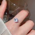 Light Luxury Copper Ring With Sparkling Zircon Geometric Circle Woven Design view 3