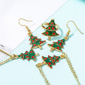 Christmas Tree Necklace Bracelet Ring and Earring Jewelry Set view 3