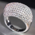 Sparkling Diamond Style Ring For Women, Elegant Princess Luxury Fashion Statement Jewelry view 2