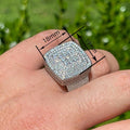 Women's Chunky Square Geometric Ring, Exaggerated Punk Style Finger Jewelry For Europe Market view 4