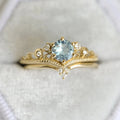 Princess Crown Couple Rings For Women, Round Zircon Stone Elegant Lady Jewelry view 6