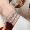 Vintage Swirl Geometric Round Crystal Multilayer Copper And Plastic Ethnic Style Bangle view 1