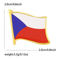 Alloy Enamel Czech Flag Lapel Pin Brooch For Unisex Clothing view 5