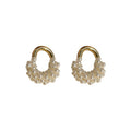 Light Luxury Faux Pearl Geometric U Shape Stud Earrings With Silver Pins For Women view 5