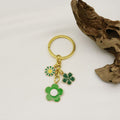 Metal Enamel Flower Set Keychain Backpack Bag Charm Gift view 4