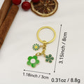 Metal Enamel Flower Set Keychain Backpack Bag Charm Gift view 2