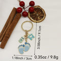 Zinc Alloy Baby Feet Keychain Bag Charm Gift view 2