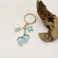 Zinc Alloy Baby Feet Keychain Bag Charm Gift view 3