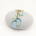 Zinc Alloy Baby Feet Keychain Bag Charm Gift view 4
