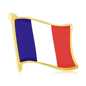 Enamel France Flag Lapel Pin For Men's And Women's Apparel Brooch