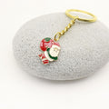 Metal Cartoon Christmas Santa Keychain Bag Charm Gift view 3