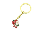 Metal Cartoon Christmas Santa Keychain Bag Charm Gift view 5