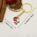 Metal Cartoon Christmas Santa Keychain Bag Charm Gift view 2