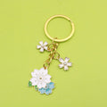 Metal Sakura Flower Keychain Cute Bag Charm Gift view 1