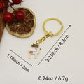 Zinc Alloy Christmas Reindeer Keychain Bag Charm New Year Gift view 2