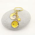 Metal Yellow Star Moon Keychain For Car Bag Charm view 4