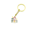 Metal Christmas Santa Tree Keychain Set Holiday Gift view 5