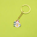 Metal Christmas Santa Tree Keychain Set Holiday Gift view 1