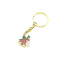 Metal Christmas Bell Santa Tree Keychain Gift view 5
