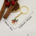 Metal Christmas Bell Santa Tree Keychain Gift view 2