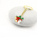 Metal Christmas Bell Santa Tree Keychain Gift view 4