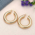 European American Chunky Hoop Ear Cuffs For Women Granular Texture Niche Design Jewelry Earrings view 3