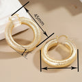 European American Chunky Hoop Ear Cuffs For Women Granular Texture Niche Design Jewelry Earrings view 4