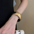 Acrylic Geometric Round Square Faceted Metallic Style Bangle For Women view 4