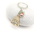 Wooden Doodle Letter Keychain Gift view 3