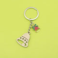 Wooden Doodle Letter Keychain Gift view 1