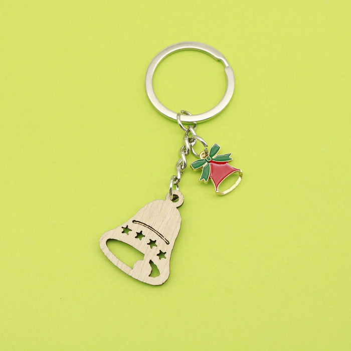 Wooden Doodle Letter Keychain Gift