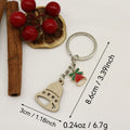 Wooden Doodle Letter Keychain Gift view 2
