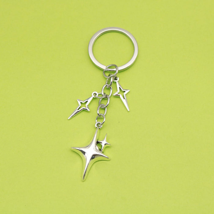 Metal Star Moon Keychain Fashion Bag Charm Gift