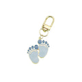 Metal Baby Footprint Keychain For Boy Girl Gift Charm view 5