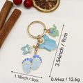 Metal Baby Elephant Footprint Clothes Keychain Shower Party Gift view 2