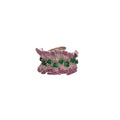 Sparkling Zircon Crumpled Oval Open Copper Ring For Women Light Luxury Geometric Jewelry view 5