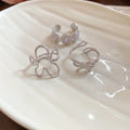 Light Luxury Resin Open Ring With Round Texture Bow Flower Geometric Design For Women view 3