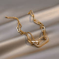 Light Luxury Zircon Geometric Square Chain Bangle For Women French Elegant Jewelry view 4