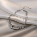 Light Luxury Zircon Geometric Square Chain Bangle For Women French Elegant Jewelry view 3