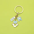 Metal Baby Foot Bottle Keychain Cartoon Bag Charm Gift view 1