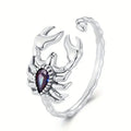 Halloween Scorpion Open Ring For Women, Niche Eye-Catching Water Drop Creative Jewelry view 1