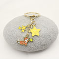 Metal Cartoon Fox Star Keychain School Bag Charm Gift view 3