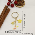 Metal Cartoon Fox Star Keychain School Bag Charm Gift view 2